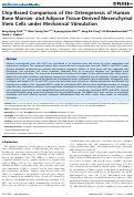 Cover page: Chip-Based Comparison of the Osteogenesis of Human Bone Marrow- and Adipose Tissue-Derived Mesenchymal Stem Cells under Mechanical Stimulation