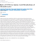 Cover page: Role of CCN2 in Amino Acid Metabolism of Chondrocytes