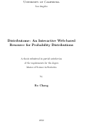 Cover page: Distributome: An Interactive Web-based Resource for Probability Distributions