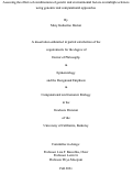 Cover page: Assessing the effects of combinations of genetic and environmental factors on multiple sclerosis using genomic and computational approaches