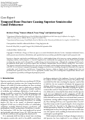 Cover page: Temporal Bone Fracture Causing Superior Semicircular Canal Dehiscence