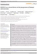 Cover page: DEPDC1 as a crucial factor in the progression of human osteosarcoma.