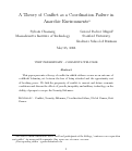 Cover page: A Theory of Conflict as a Coordination Failure in Anarchic Environments