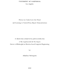 Cover page: Privacy in Control over the Cloud and Learning to Control From Expert Demonstrations