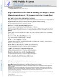 Cover page: Gaps in Patient Education on Safe Handling and Disposal of Oral Chemotherapy Drugs: A Pilot Prospective Cohort Survey Study.