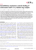 Cover page: Autoinhibitory mechanism controls binding of centrosomin motif 1 to γ-tubulin ring complex.