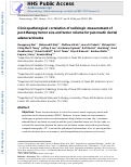 Cover page: Clinicopathological correlation of radiologic measurement of post-therapy tumor size and tumor volume for pancreatic ductal adenocarcinoma