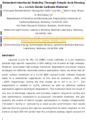 Cover page: Extended Interfacial Stability through Simple Acid Rinsing in a Li-Rich Oxide Cathode Material