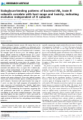 Cover page: Sialoglycan-binding patterns of bacterial AB<sub>5</sub> toxin B subunits correlate with host range and toxicity, indicating evolution independent of A subunits.