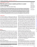 Cover page: Multidecadal increase in plastic particles in coastal ocean sediments