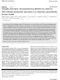 Cover page: Sexually dimorphic neuroanatomical differences relate to ASD-relevant behavioral outcomes in a maternal autoantibody mouse model