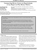 Cover page: Unsuspecting Dietary Factors in Hyperkalemia: A Case Report on Why History Matters