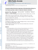 Cover page: Long-term altered immune responses following fetal priming in a non-human primate model of maternal immune activation