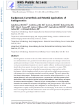 Cover page: Background, current role, and potential applications of radiogenomics.