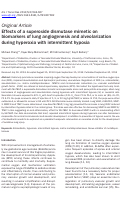 Cover page: Effects of a superoxide dismutase mimetic on biomarkers of lung angiogenesis and alveolarization during hyperoxia with intermittent hypoxia