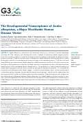 Cover page: The Developmental Transcriptome of Aedes albopictus, a Major Worldwide Human Disease Vector