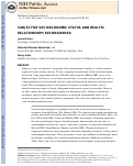 Cover page: Subjective socioeconomic status and health: Relationships reconsidered