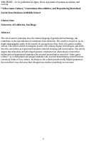 Cover page: Video Game Culture, Contentious Masculinities, and Reproducing Racialized Social Class Divisions in Middle School