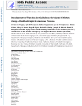 Cover page: Development of transfusion guidelines for injured children using a Modified Delphi Consensus Process.