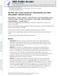 Cover page: Two HLA class II gene variants are independently associated with pediatric osteosarcoma risk