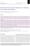 Cover page: Mineralocorticoid receptor antagonist use following heart failure hospitalization