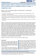 Cover page: Intimate partner violence, food insecurity and COVID-19 among newly married women in Nawalparasi district of Nepal: a longitudinal study