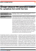 Cover page: Strongly enhanced THz generation enabled by a graphene hot-carrier fast lane.