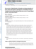 Cover page: Discussion of Identification, Estimation and Approximation of Risk under Interventions that Depend on the Natural Value of Treatment Using Observational Data, by Jessica Young, Miguel Hernán, and James Robins