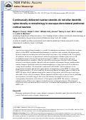 Cover page: Continuously delivered ovarian steroids do not alter dendritic spine density or morphology in macaque dorsolateral prefrontal cortical neurons.