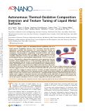 Cover page: Autonomous Thermal-Oxidative Composition Inversion and Texture Tuning of Liquid Metal Surfaces