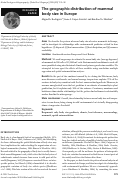 Cover page: The geographic distribution of mammal body size in Europe