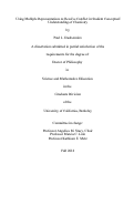 Cover page: Using Multiple Representations to Resolve Conflict in Student Conceptual Understanding of Chemistry