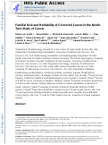 Cover page: Familial Risk and Heritability of Colorectal Cancer in the Nordic Twin Study of Cancer