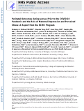 Cover page: Perinatal Outcomes during versus Prior to the COVID-19 Pandemic and the Role of Maternal Depression and Perceived Stress: A Report from the ECHO Program