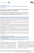 Cover page: Modeling solutions to Tanzania's physician workforce challenge.