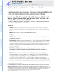 Cover page: Cryopreservation and recovery of&nbsp;human endometrial epithelial cells&nbsp;with high viability, purity, and&nbsp;functional fidelity