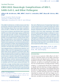 Cover page: CROI 2022: neurologic complications of HIV-1, SARS-CoV-2, and other pathogens.