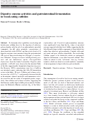 Cover page: Digestive enzyme activities and gastrointestinal fermentation in wood-eating catfishes