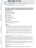 Cover page: Neuroimaging markers of adolescent depression in the National Consortium on Alcohol and Neurodevelopment in Adolescence (NCANDA) study