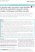 Cover page: A genome-wide association study identifies risk loci for spirometric measures among smokers of European and African ancestry