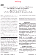 Cover page: Apex-to-Cupola Distance Following VATS Predicts Recurrence in Patients With Primary Spontaneous Pneumothorax