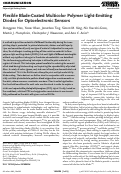 Cover page: Flexible Blade‐Coated Multicolor Polymer Light‐Emitting Diodes for Optoelectronic Sensors