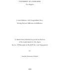 Cover page: Causal Inference with Longitudinal Data: Moving Beyond Difference-in-Difference