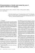 Cover page: Characterization of dentin and enamel using polarization-sensitive optical coherence tomography