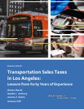 Cover page: Transportation Sales Taxes in Los Angeles: Lessons from Forty Years of Experience