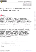 Cover page: Energy calibration of the NEXT-White detector with 1% resolution near Qββ of 136Xe