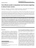 Cover page: Viral effector protein manipulates host hormone signaling to attract insect vectors.