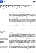 Cover page: Elevated Monoamine Oxidase-A in Anterior Cingulate of Post-Mortem Human Parkinson’s Disease: A Potential Surrogate Biomarker for Lewy Bodies?