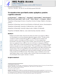 Cover page: T2 relaxation time post febrile status epilepticus predicts cognitive outcome