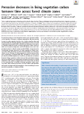 Cover page: Pervasive decreases in living vegetation carbon turnover time across forest climate zones